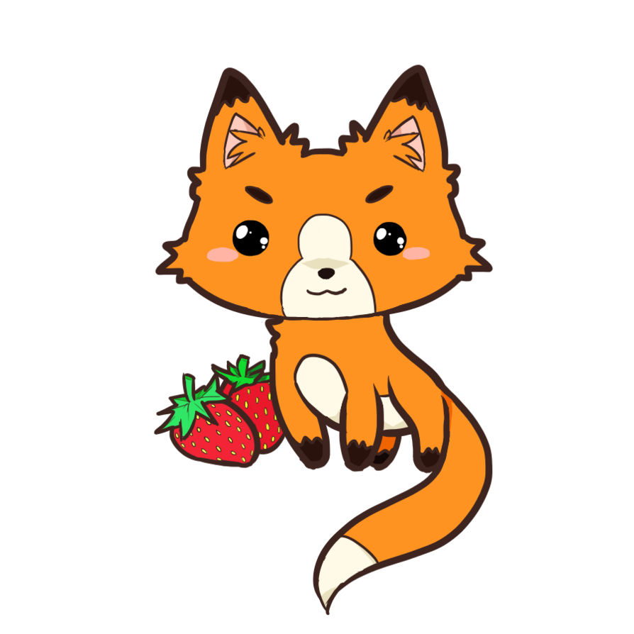 clipart fox kawaii