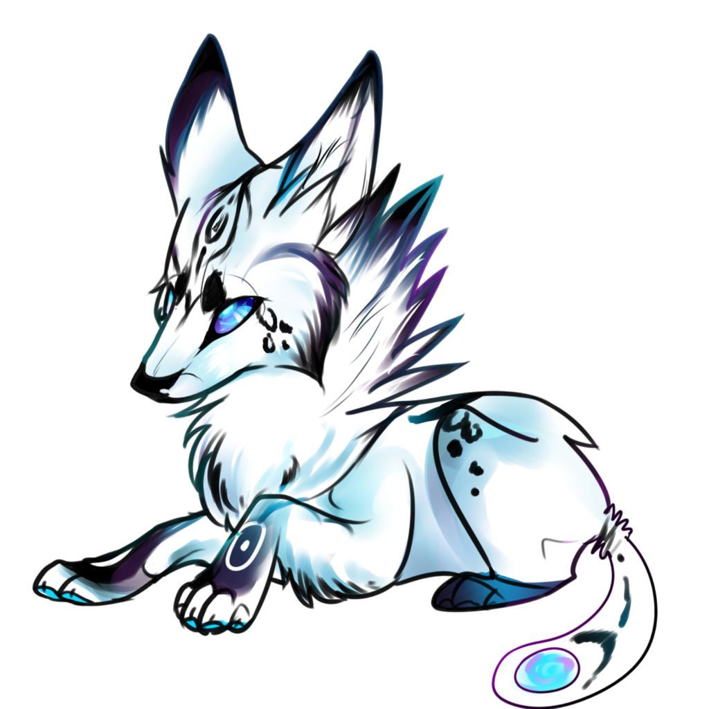 Wolves clipart galaxy. Cute baby fox drawing