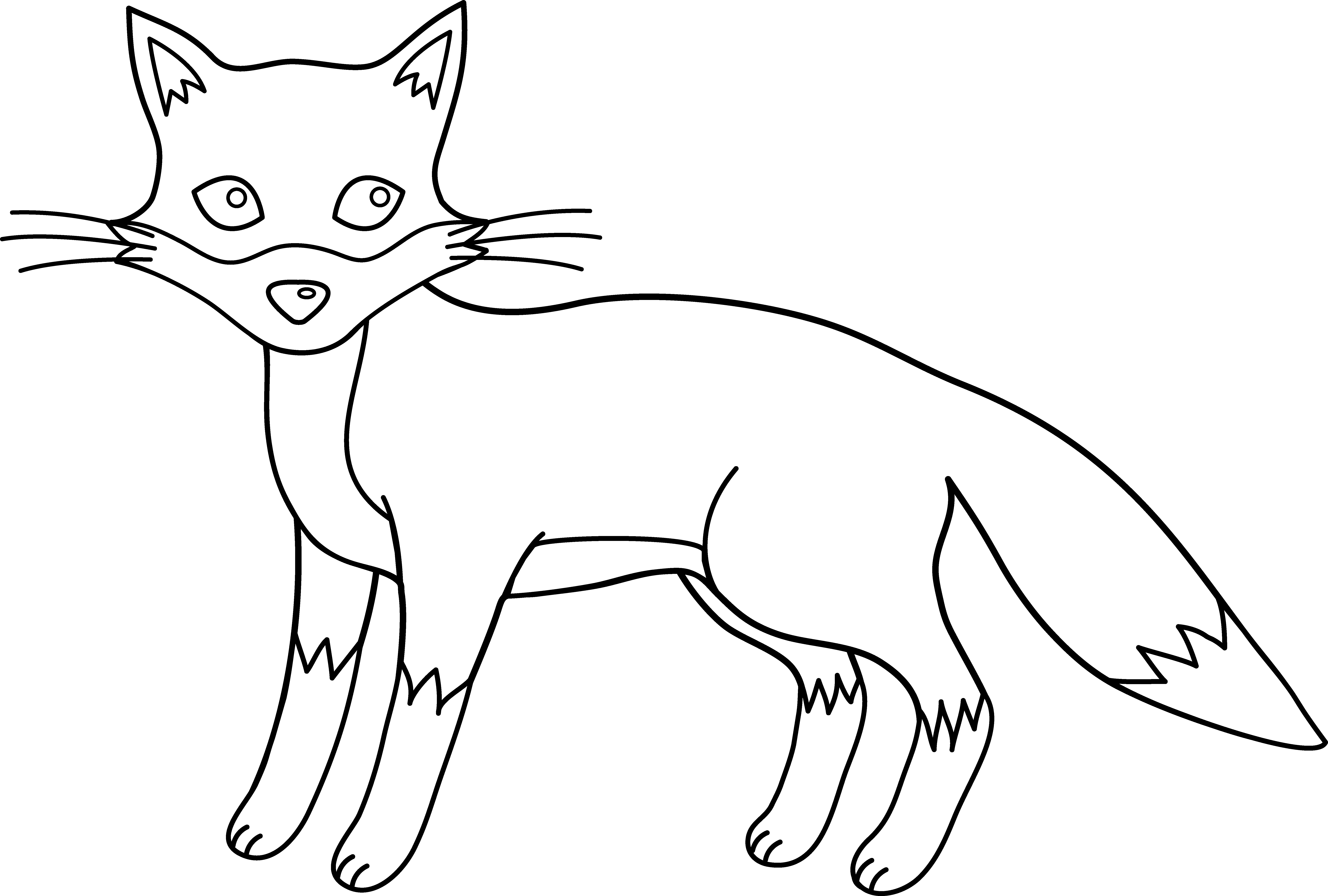 Outline clipart fox, Outline fox Transparent FREE for download on