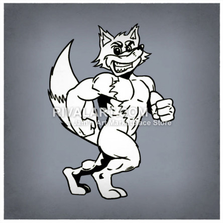 fox clipart muscular