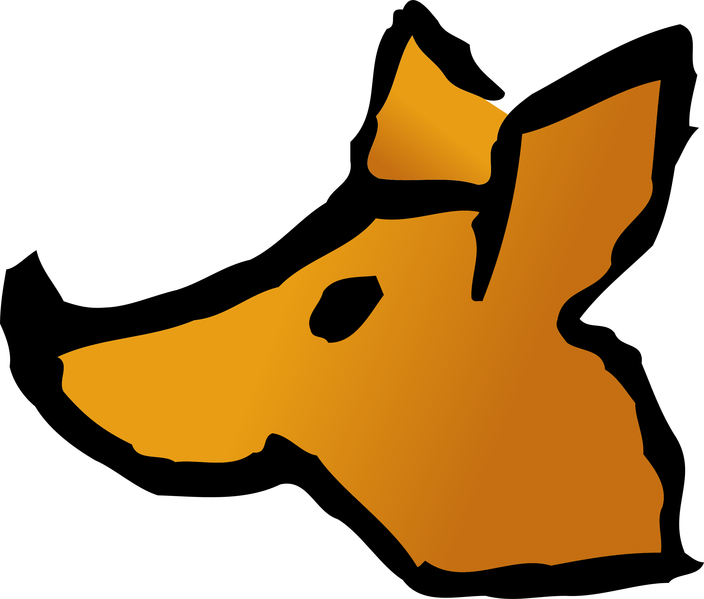 fox clipart standing