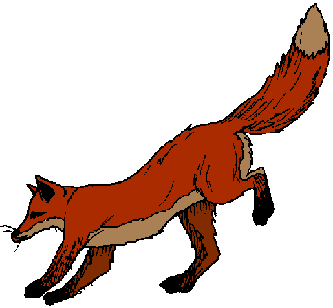 clipart fox running