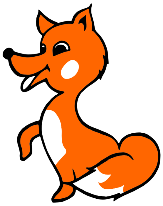 fox clipart running