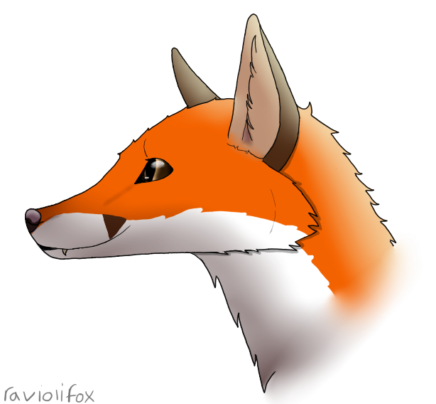 clipart fox side view