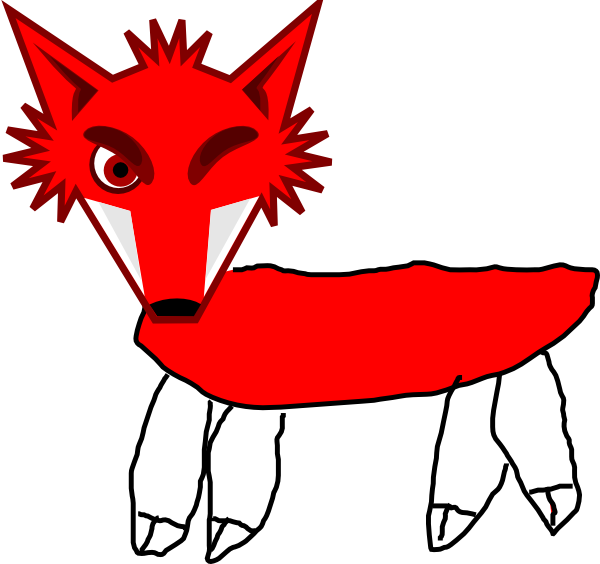 Red warrior clip art. Fox clipart vector