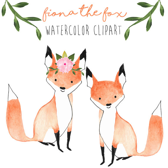 fox clipart wedding