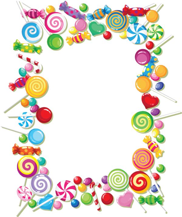 clipart frame candy