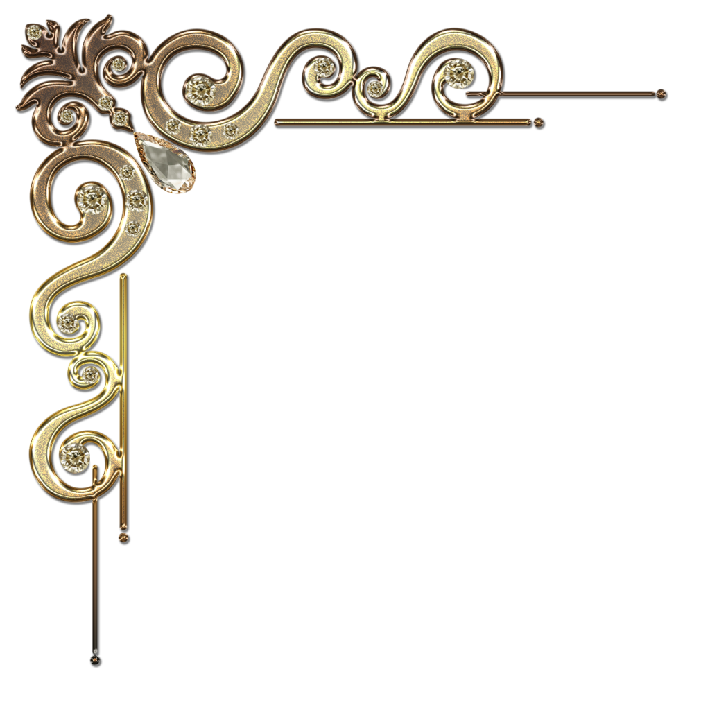 Corner border png. Decorative with citrine in