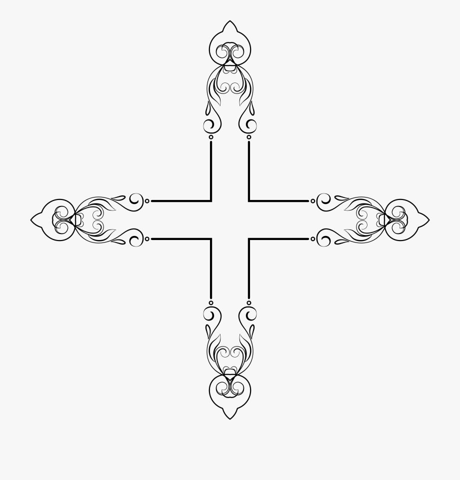 Elegant frame . Flourish clipart cross