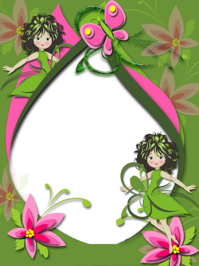 Transparent photo frame with. Clipart kids fairy