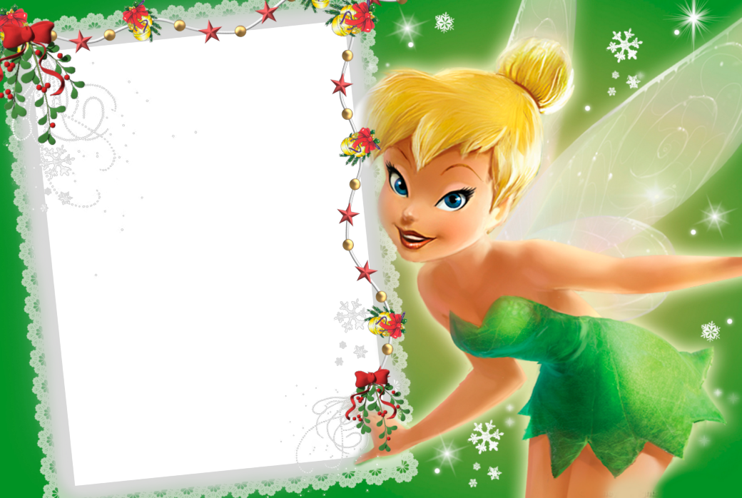 Green transparent frame with. Clipart kids fairy