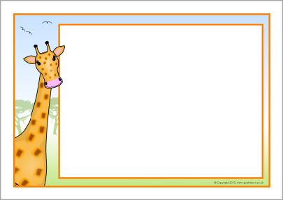 giraffe clipart frame