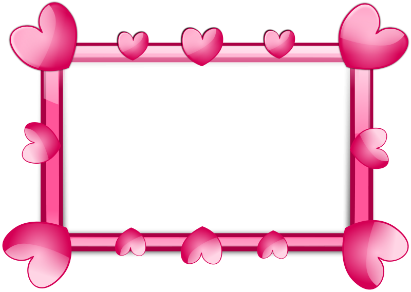 Frame hearts free stock. Valentines day border png