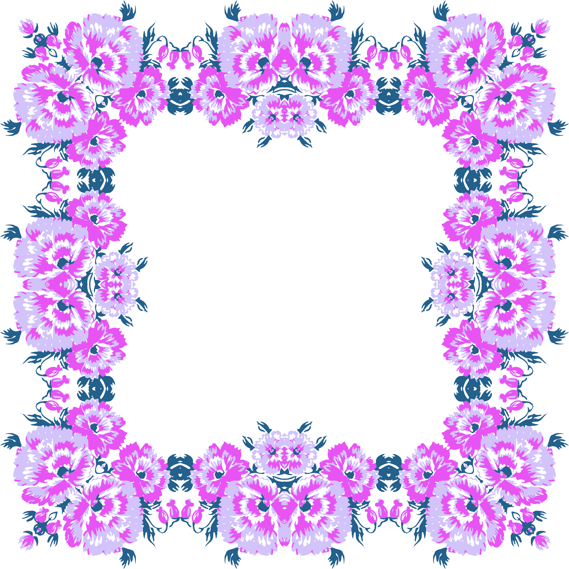 Floral wreath variation big. Clipart frame lavender