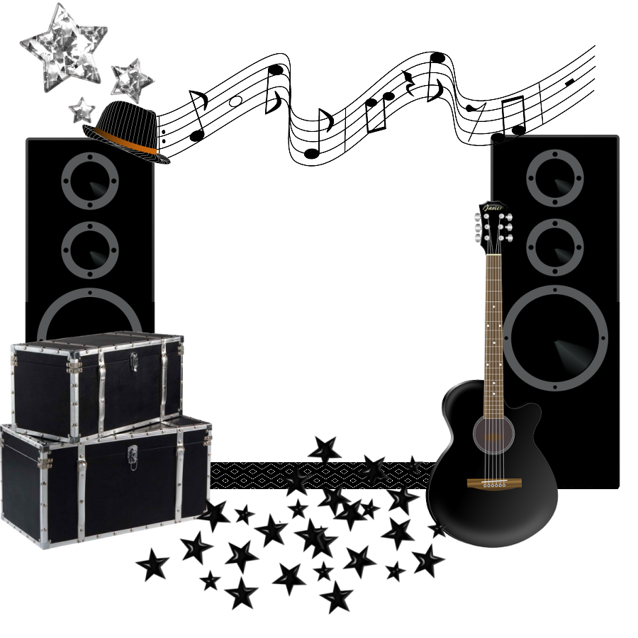 clipart music picture frame