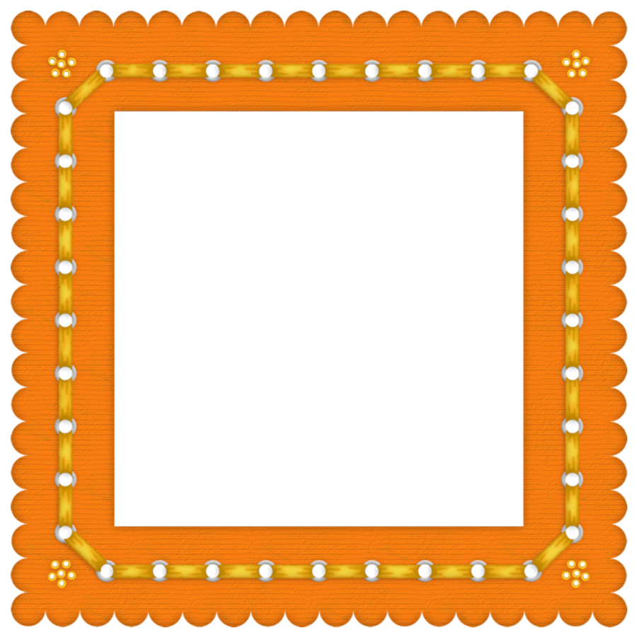 orange clipart picture frame