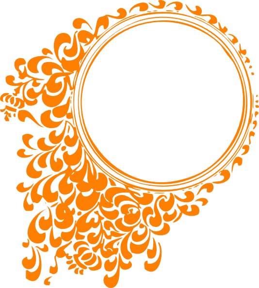 Tangerine frame clip art. Frames clipart vector