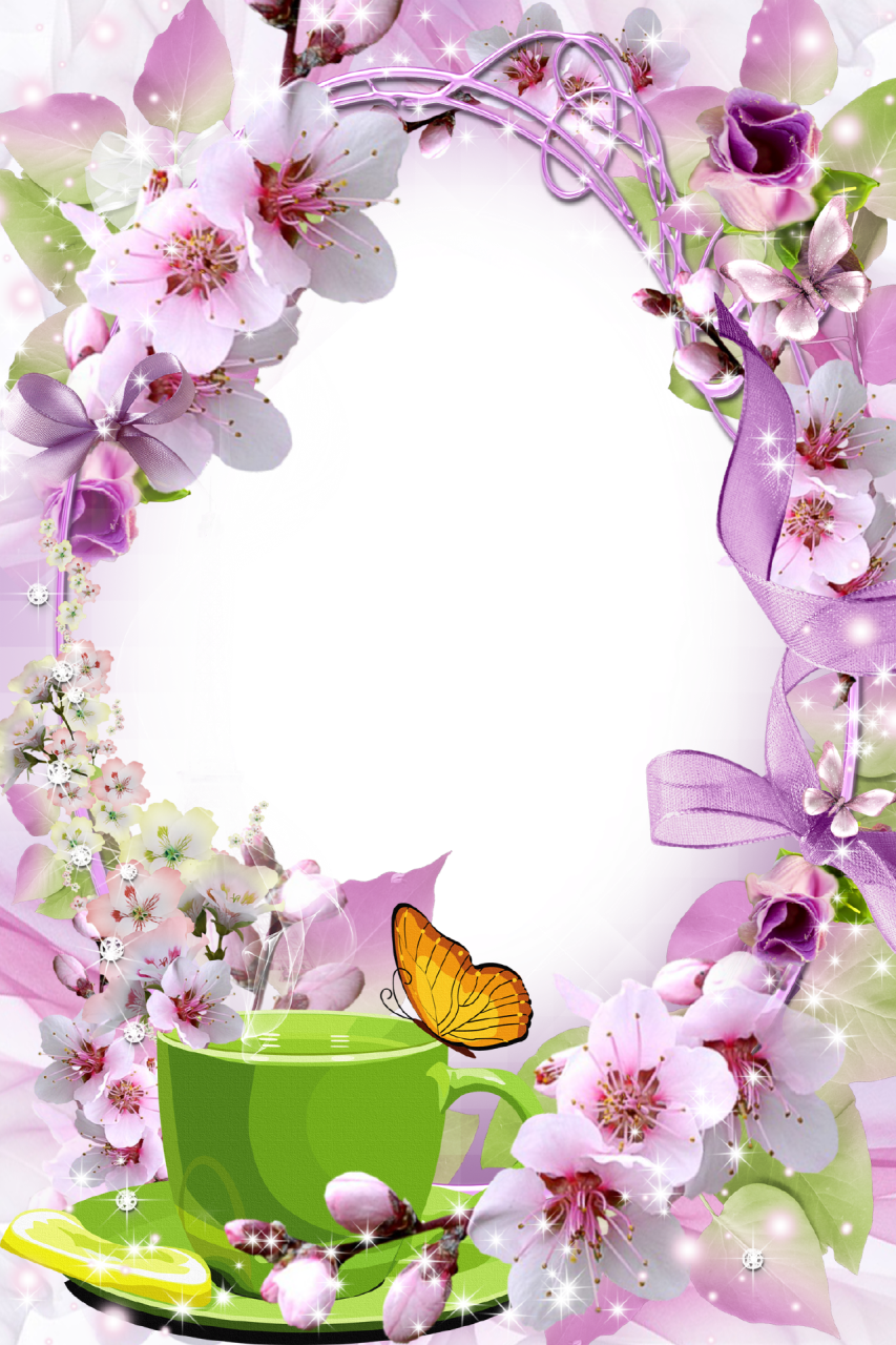 clipart frame orchid