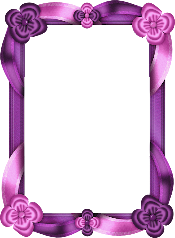Purple and transparent photo. Pink clipart picture frame