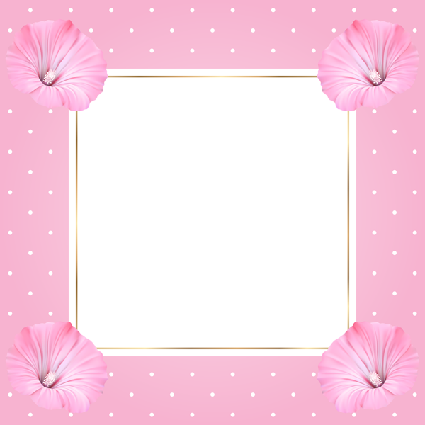 Png transparent with flowers. Pink clipart picture frame