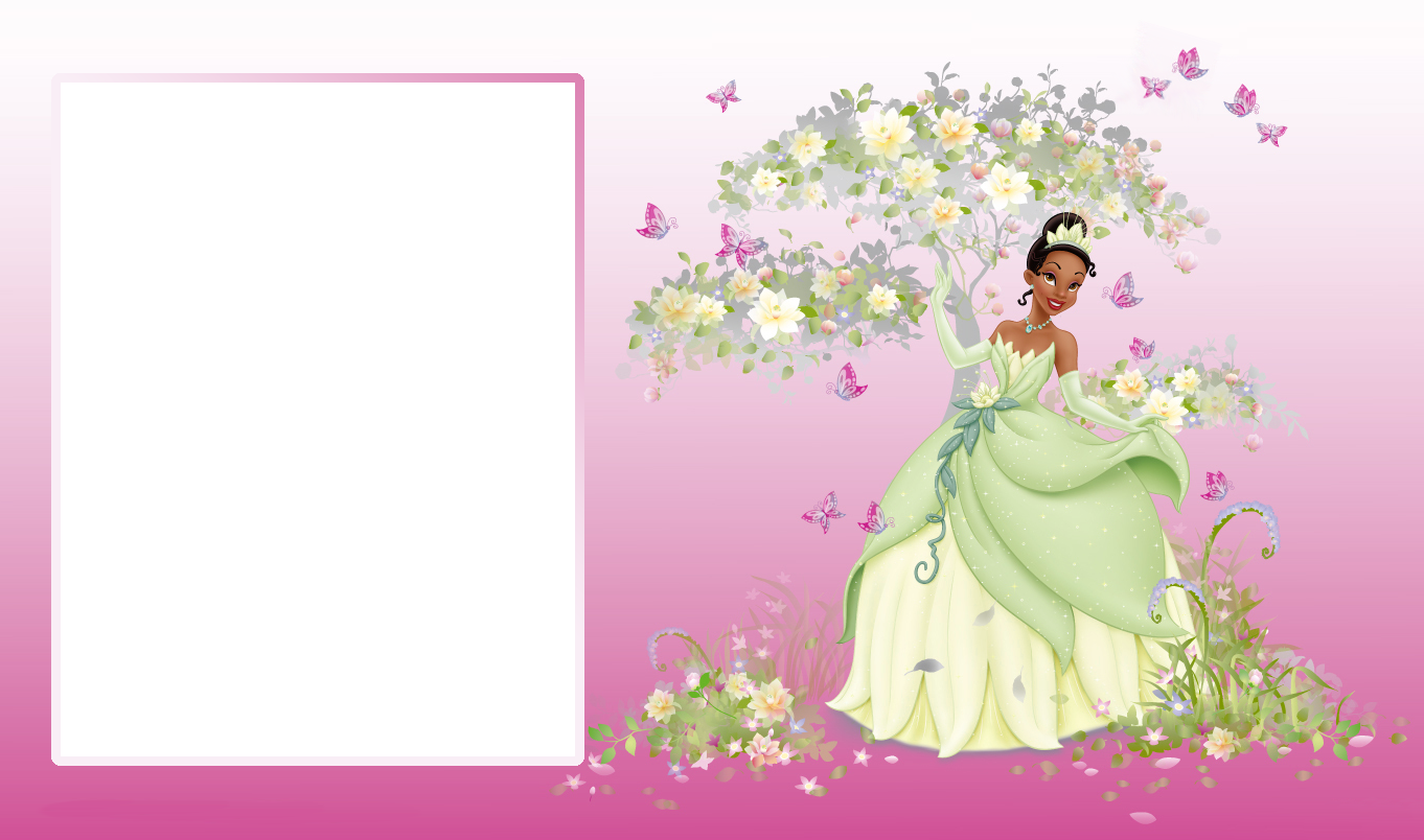 Transparent pink photo with. Princess clipart picture frame