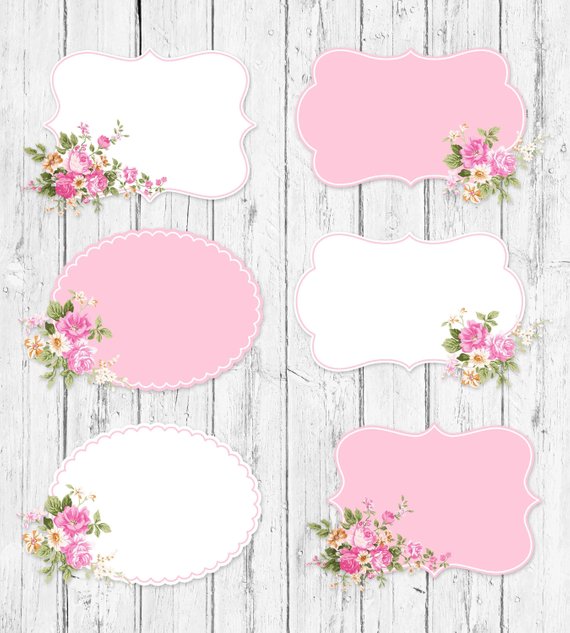 label clipart shabby chic
