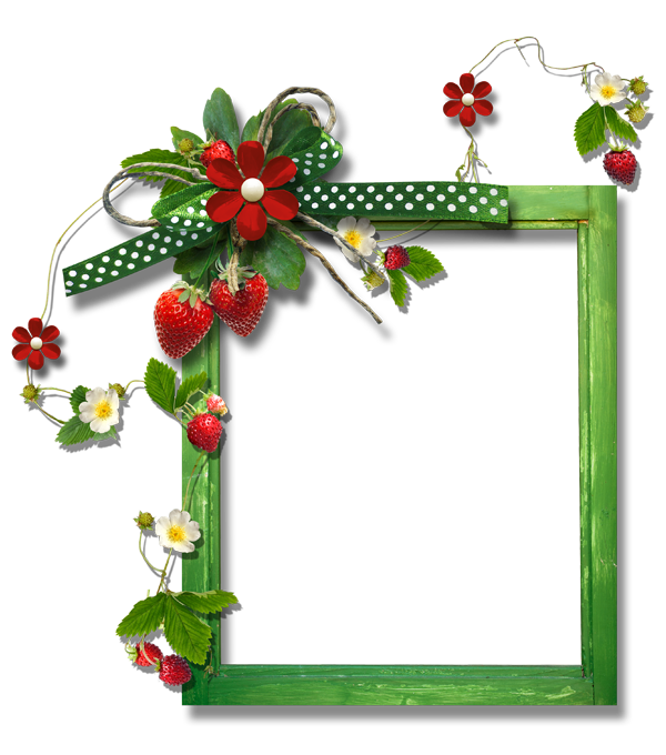 clipart frames strawberry