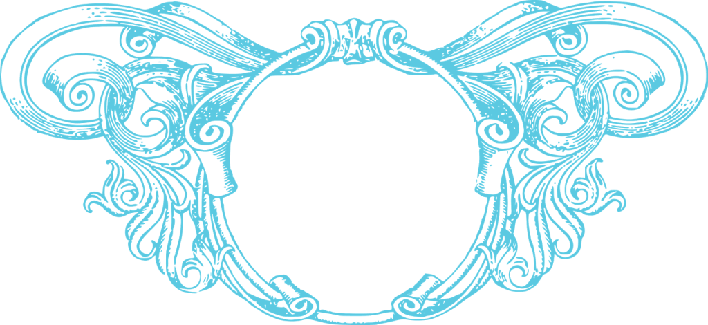 Gorgeous free vintage borders. Clipart frame teal