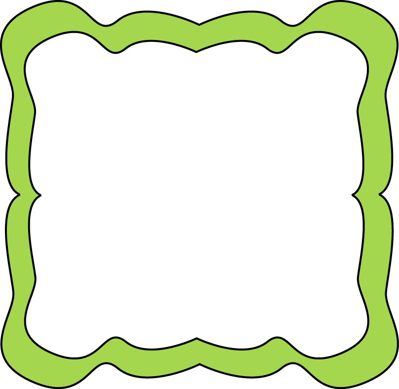 green clipart picture frame