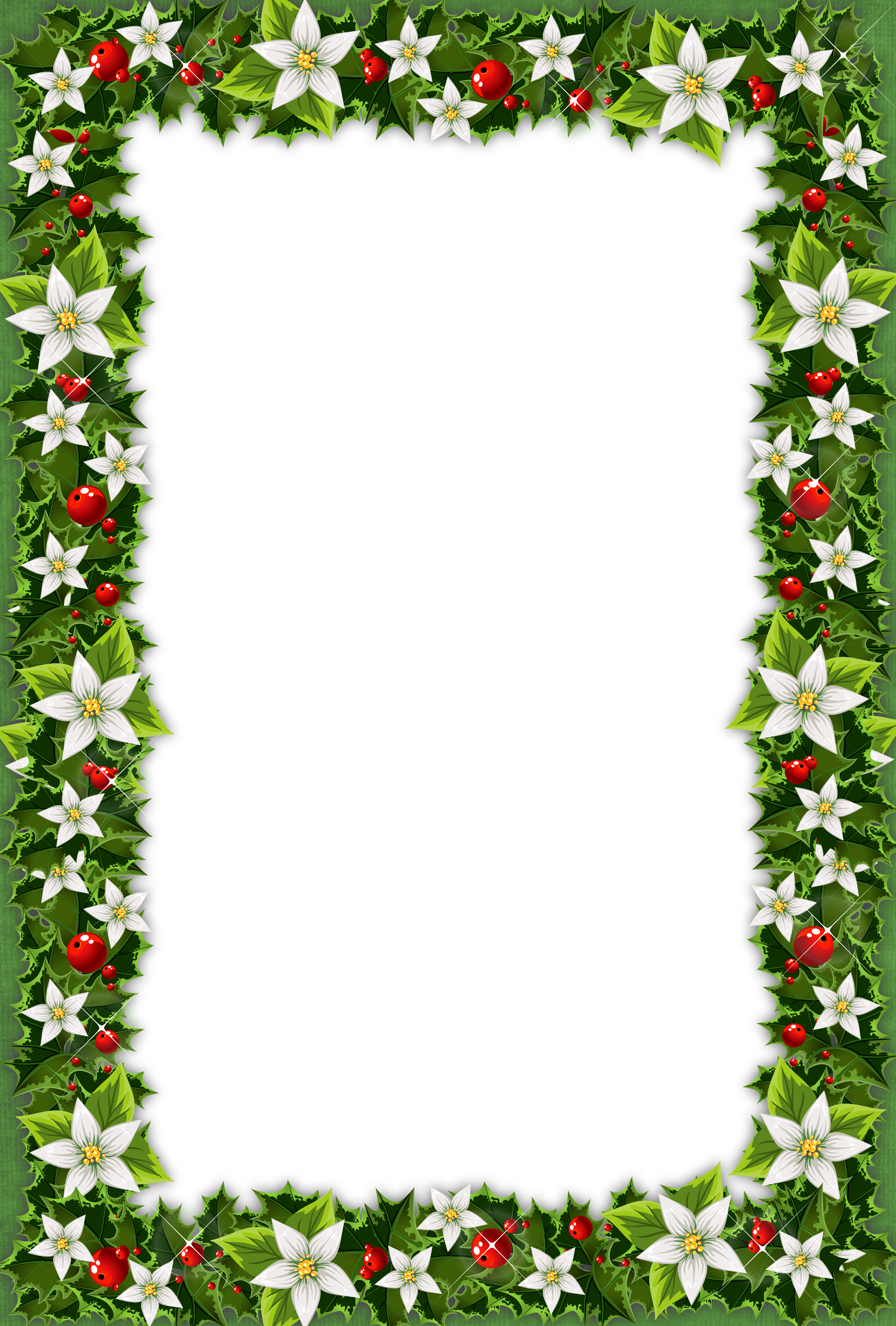Photograph clipart photo album. Christmas green png frame