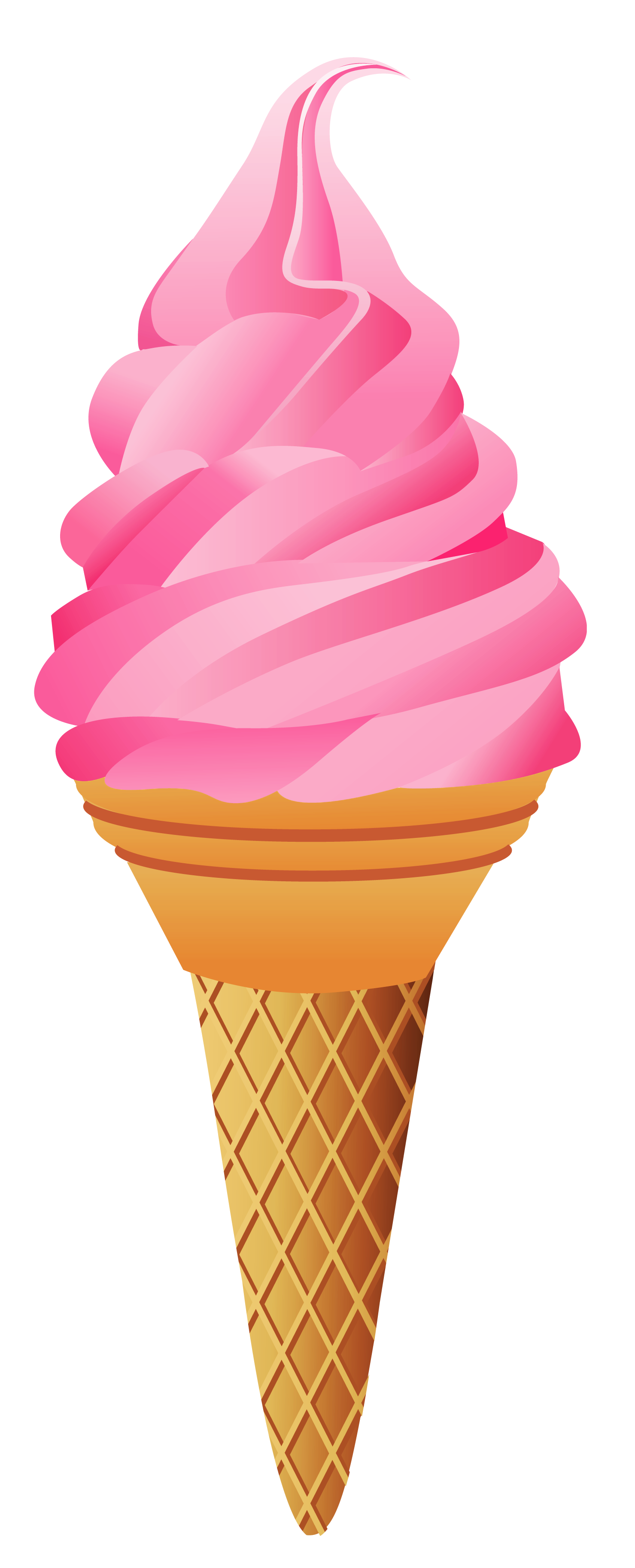 Transparent strawberry cone picture. Corn clipart ice cream