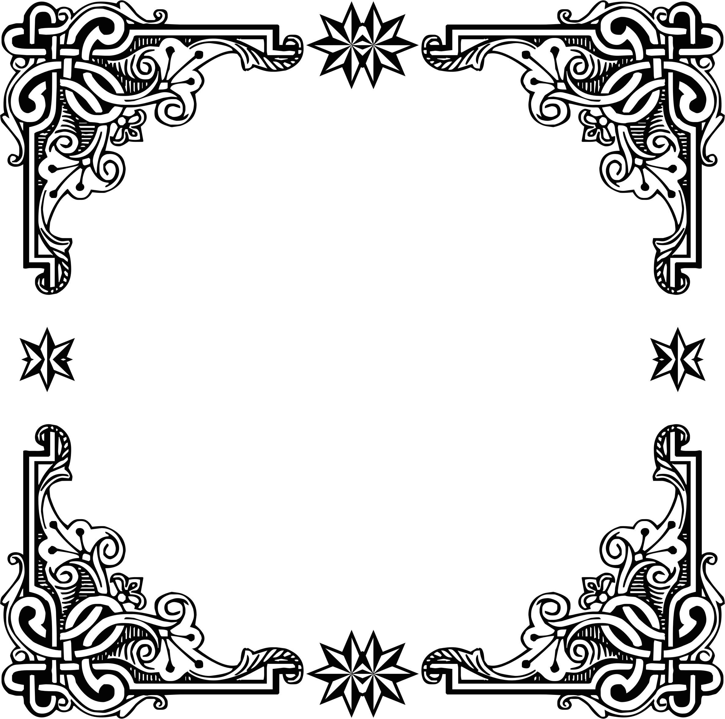 Clipart symmetric big image. Vintage black frame png