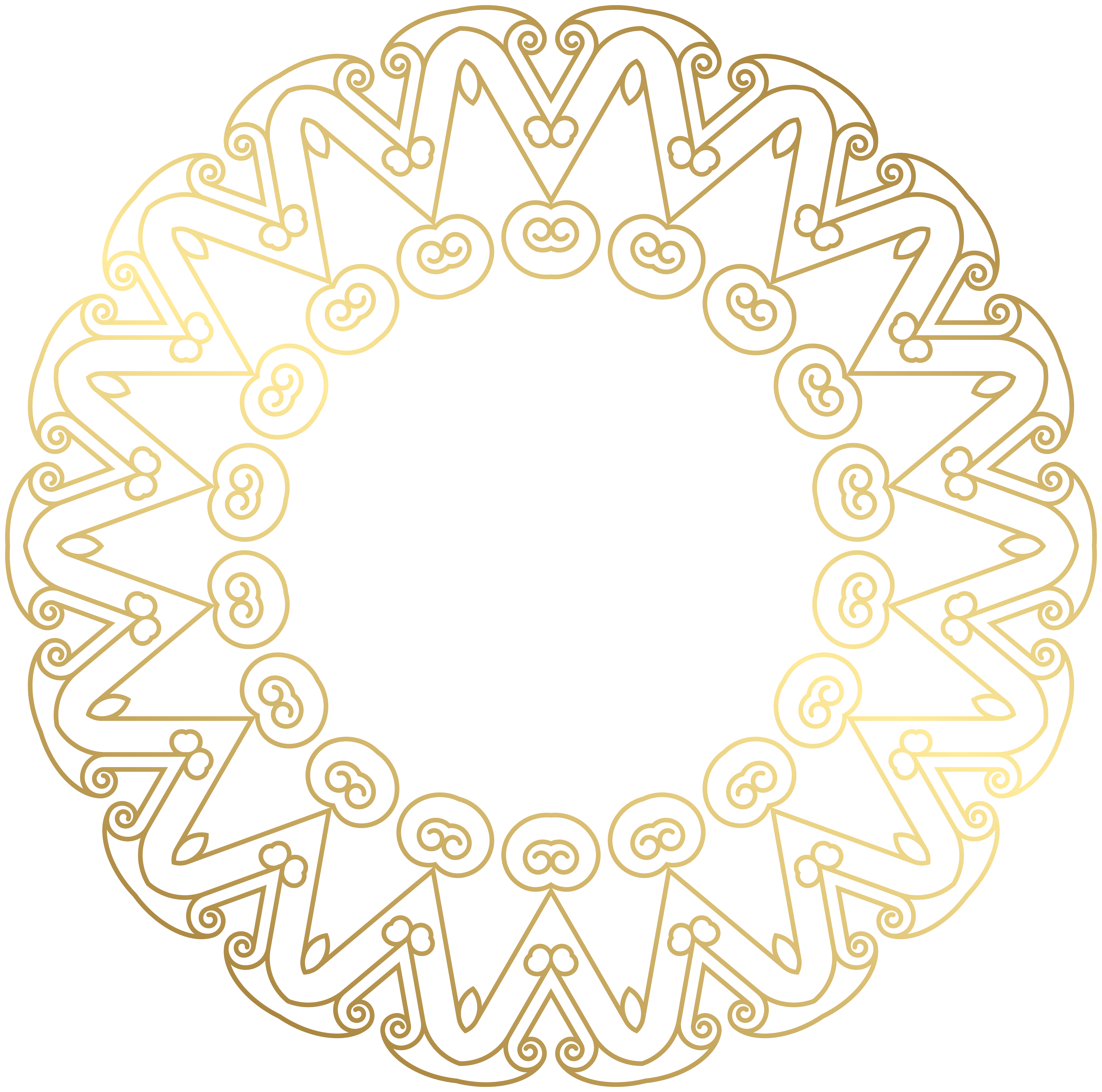 gold clipart doily
