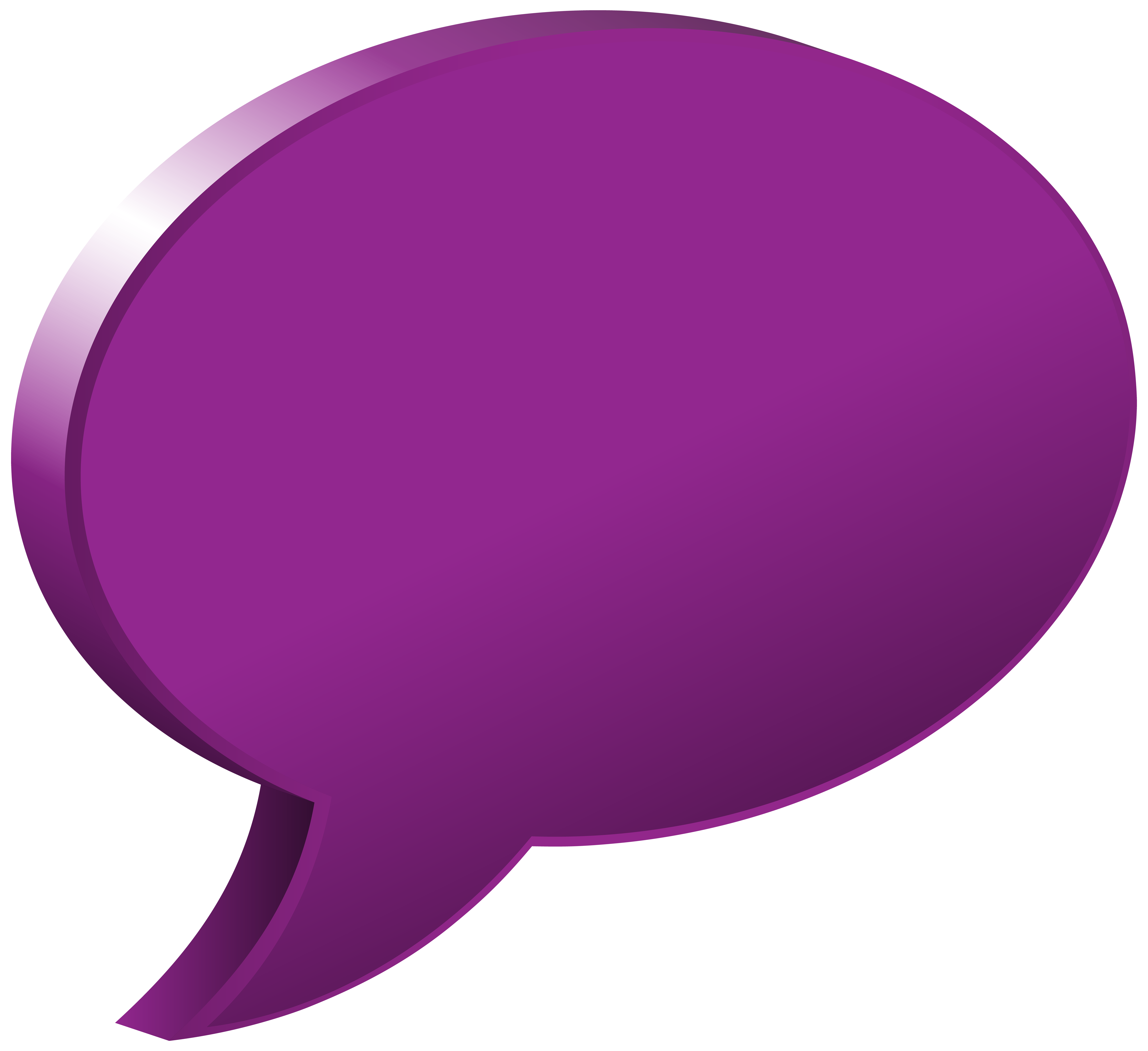 Speech bubble transparent png. Notebook clipart purple