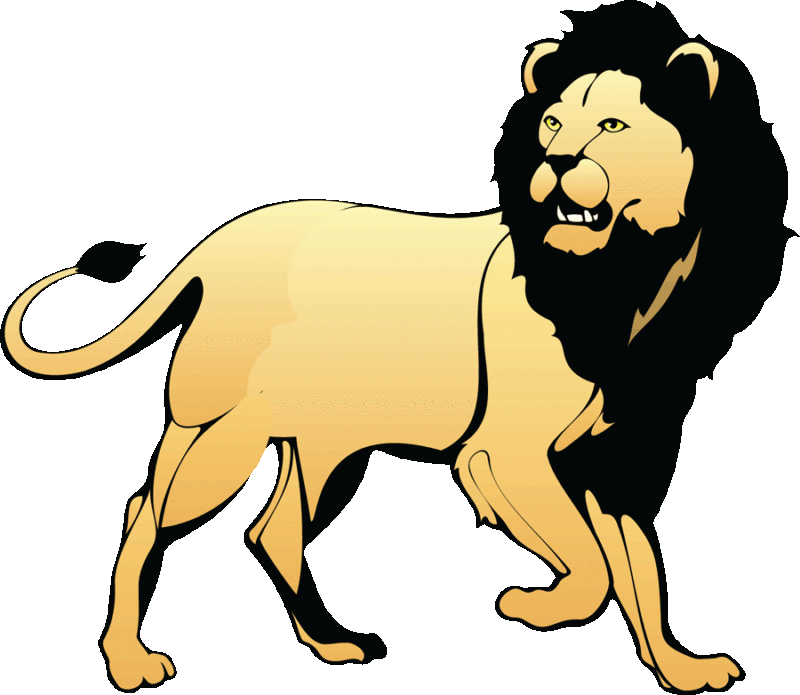  black and white. Lion clipart african lion