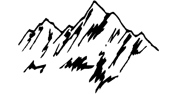 Black and white free. Hiker clipart single mountain
