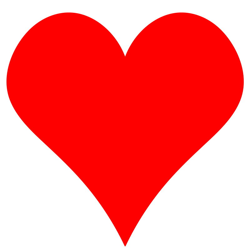 outline clipart red heart