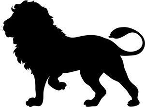 clipart lion silhouette