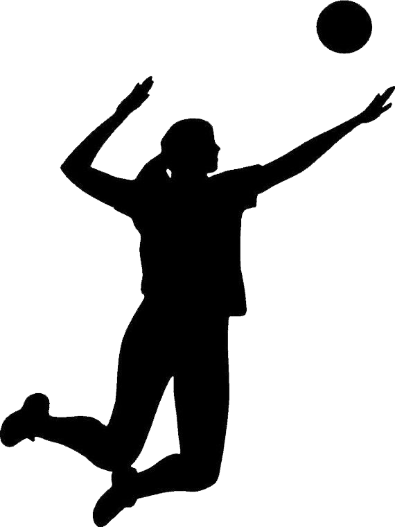 Volleyball clipart silhouette. Players png hitting transparent
