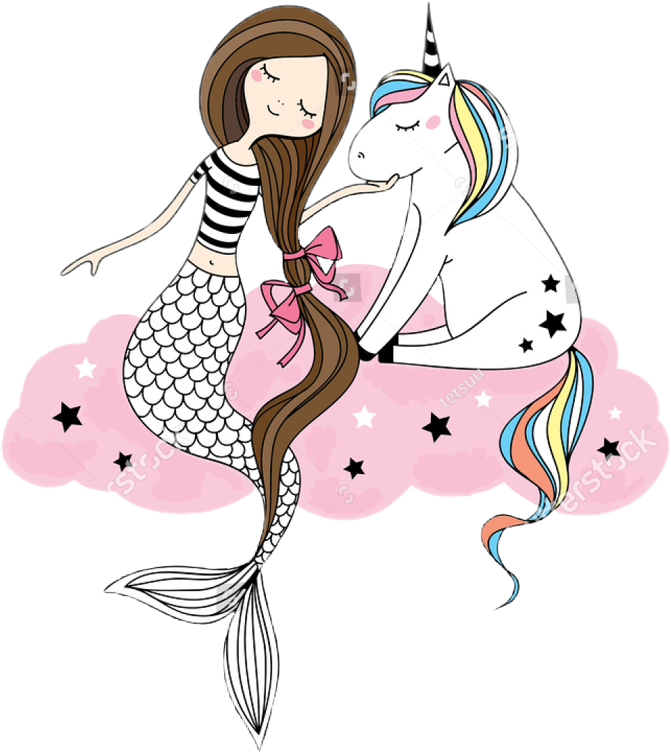 clipart unicorn mermaid
