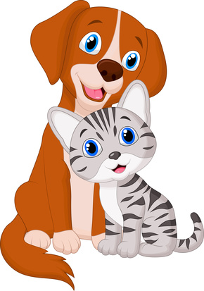 Dog clipart cat. Clip art of brown