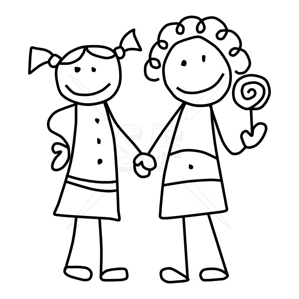 clipart friends drawing