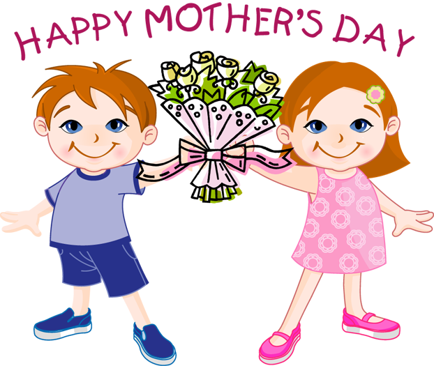Preparing mother s gifts. Clipart friends happy mothers day