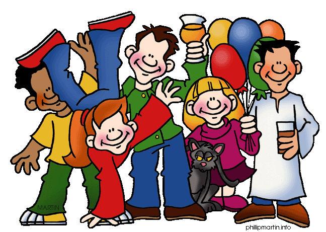 Neighbors clipart family help. Party with friends clip