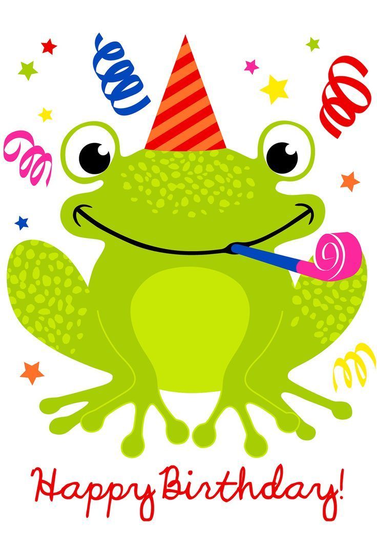 clipart frog birthday
