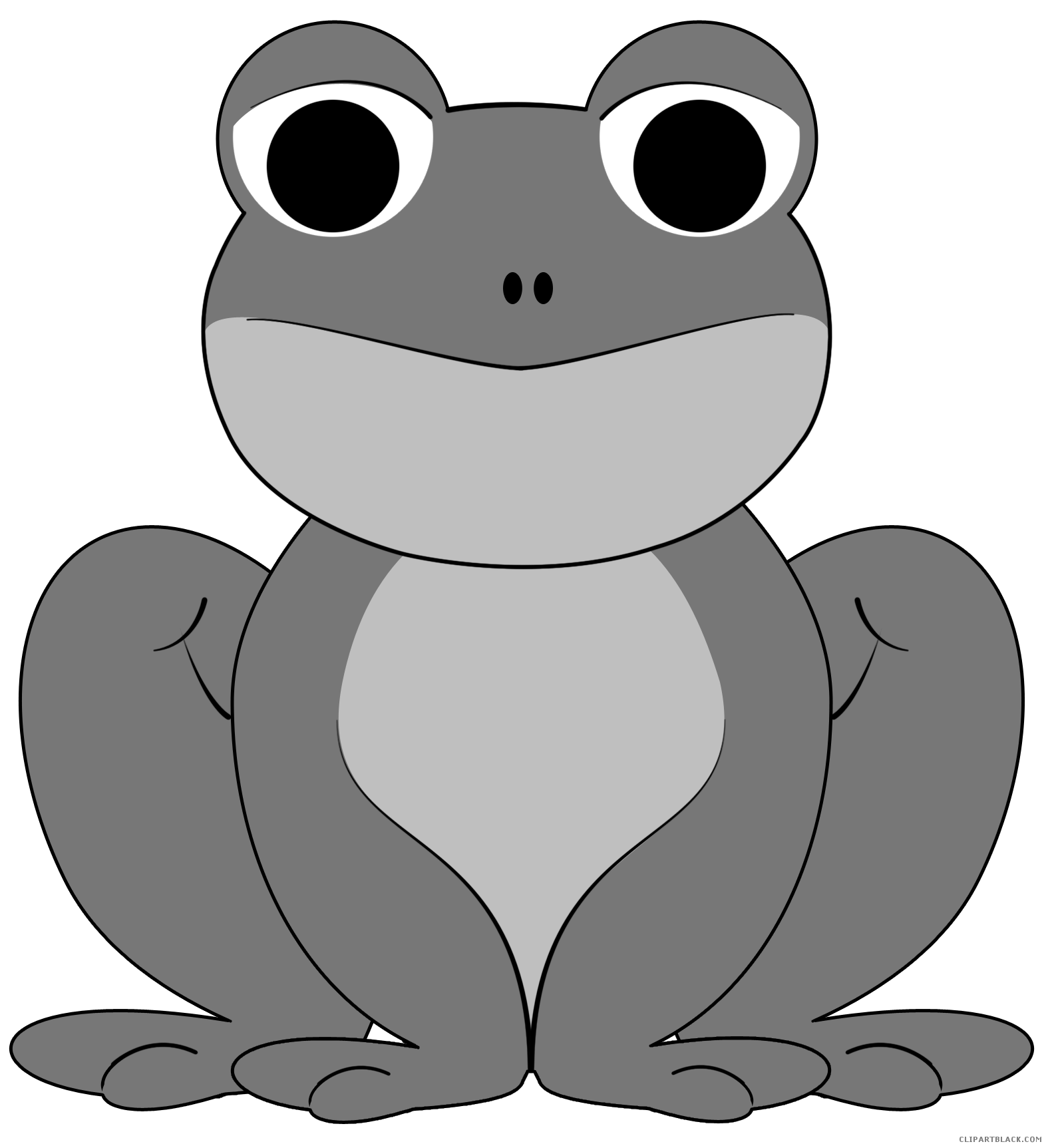 Clipart frog black and white. Cartoon clipartblack com animal