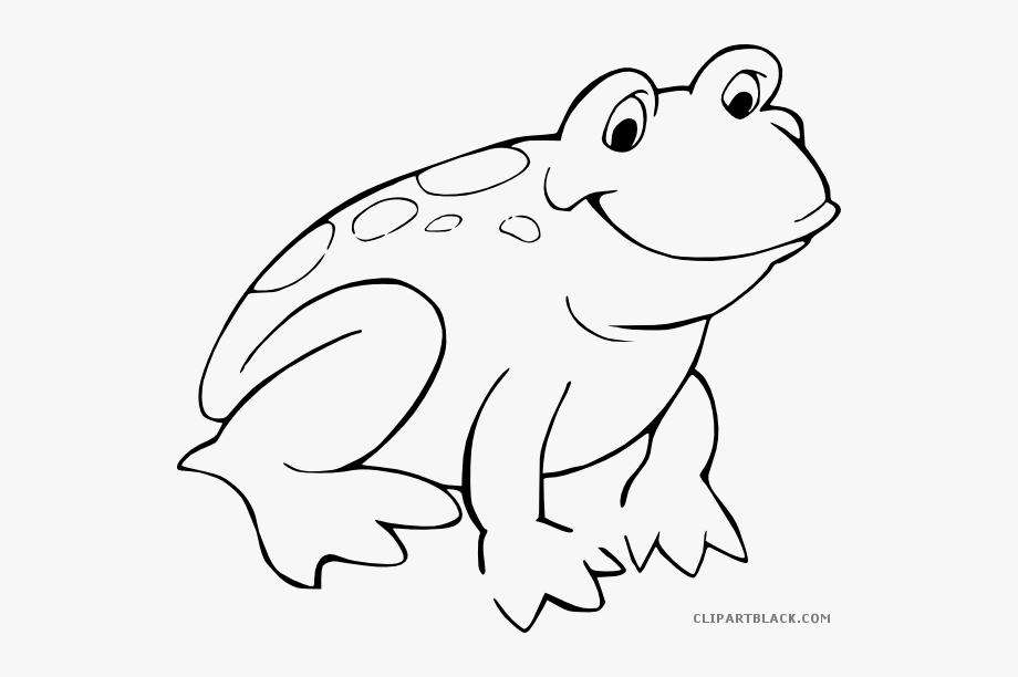 Clipart frog black and white. Frogs cute borders colouring