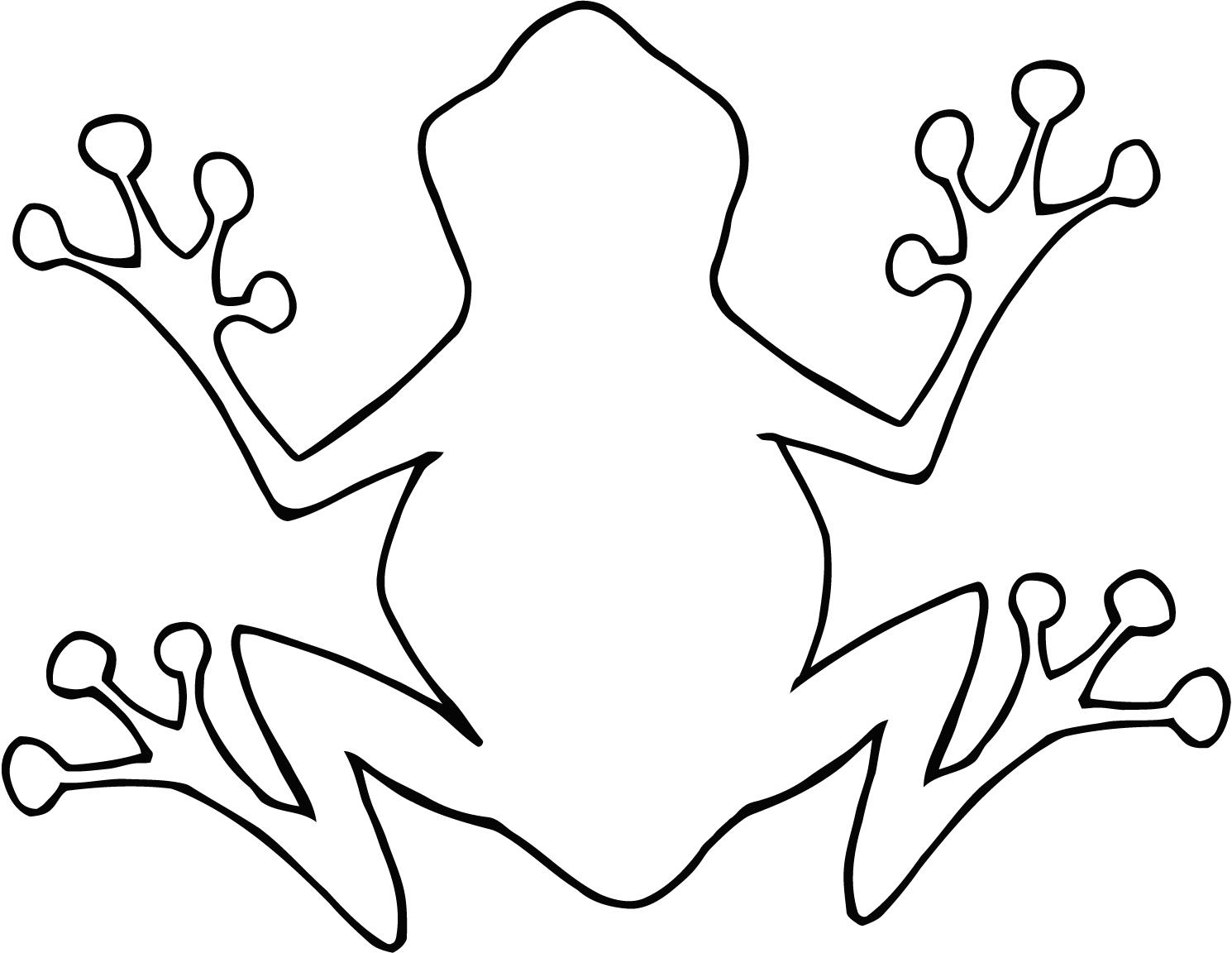 Clipart frog body. Free outline of a