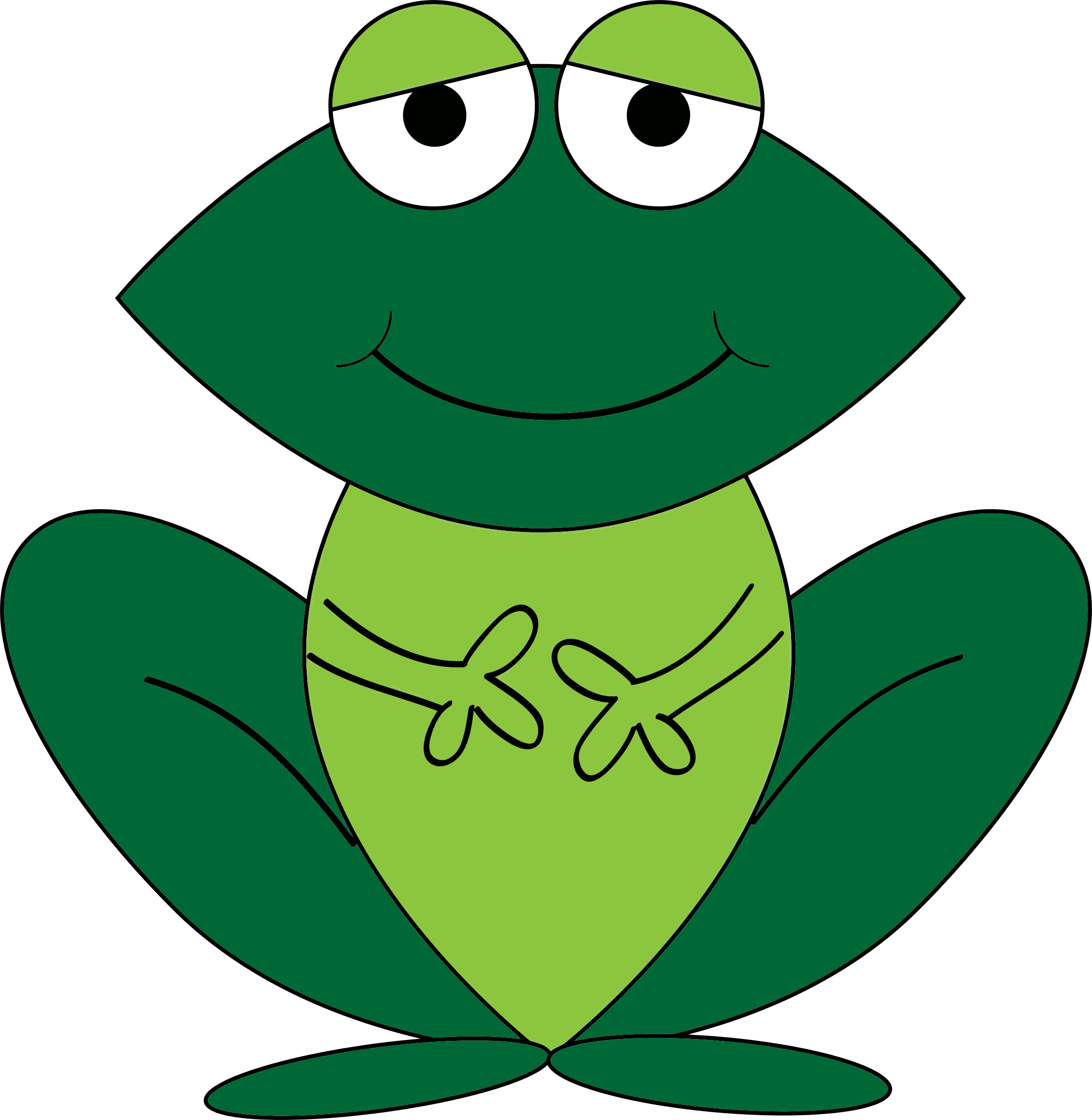 Cartoon frog big image. Rainforest clipart amphibian animal