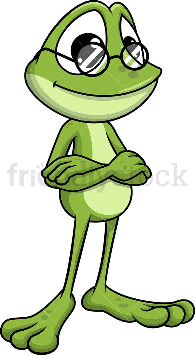Toad clipart glass frog. Mascot with glasses clip